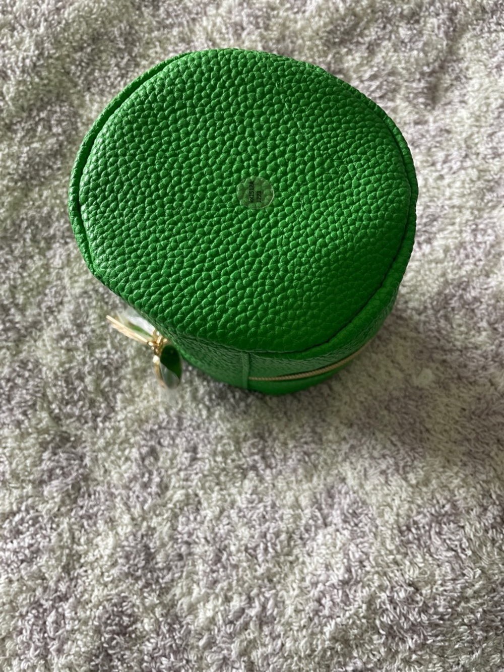 New Tara Harper Green Pebbled Leather Travel Jewelry Case - Picture 4 of 6